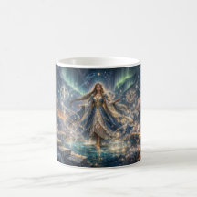 神秘的な天界の魔女のマグカップ - ゴールデンファンタジー