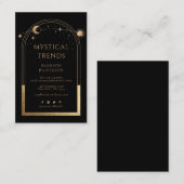 神秘的な天空の黒い金ゴールド太陽の月天文学 名刺 (正面/裏面)