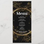 神秘的な天空の黒と金ゴールド結婚の メニュー (正面)