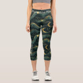 神秘的な天空デザイン カプリレギンス (正面)