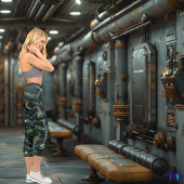 神秘的な天空デザイン カプリレギンス