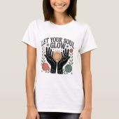 神秘的な太陽と惑星で魂を輝かせよう Tシャツ (正面)