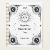 神秘的な太陽と月の名前をカスタムする発現 プランナー手帳 (正面)