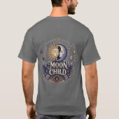 神秘的な太陽と月 天体占星術 Tシャツ (裏面)