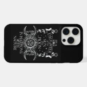 神秘的な太陽と月 iPhoneケース (裏面横)