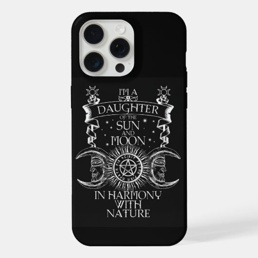 神秘的な太陽と月 iPhoneケース (裏面)