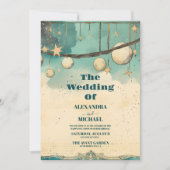 神秘的な太陽の月の天文学宇宙結婚ズ 招待状 (正面)