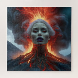 神秘的な女性が火山から姿を現す ジグソーパズル