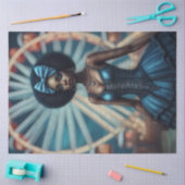 神秘的な女性のカーニバル – デコパージュ 薄葉紙 (クラフト)