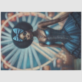 神秘的な女性のカーニバル – デコパージュ 薄葉紙