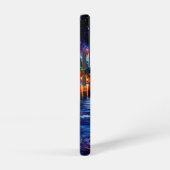 神秘的な女性の満月の反射アート SAMSUNG GALAXYケース (右側面)