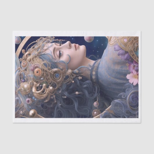 神秘的な女性デコペティッシュペーパー 薄葉紙 (正面)