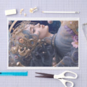 神秘的な女性デコペティッシュペーパー 薄葉紙 (クラフト)