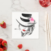 神秘的な女性ナプキンス スタンダードカクテルナプキン (インサイチュ)