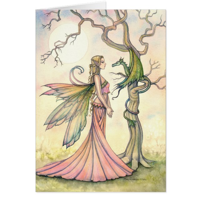 神秘的な妖精とドラゴンの幻想芸術 (正面)