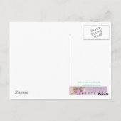 神秘的な妖精とドラゴンアート ポストカード (裏面)