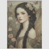 神秘的な妖精とフローラの王冠と蝶 薄葉紙 (正面)