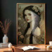 神秘的な妖精とフローラの王冠と蝶 薄葉紙