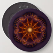 神秘的な妖精のフラクタル模様 缶バッジ (正面&裏面)