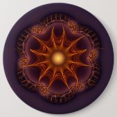 神秘的な妖精のフラクタル模様 缶バッジ (正面)