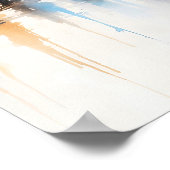 神秘的な妖精の霧の白熱［赤熱］光を放つ街のエーテルの翼 ポスター (角)