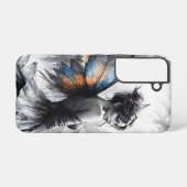 神秘的な妖精の霧の白熱［赤熱］光を放つ街のエーテルの翼 SAMSUNG GALAXYケース (裏面横)