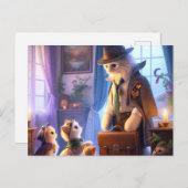 神秘的な子猫が動き出す ポストカード (正面/裏面)