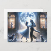 神秘的な子猫踊り ポストカード (正面/裏面)