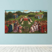 神秘的な子羊の崇拝，ゲントのアルタルピース キャンバスプリント (インサイチュ (ウッドフロア))