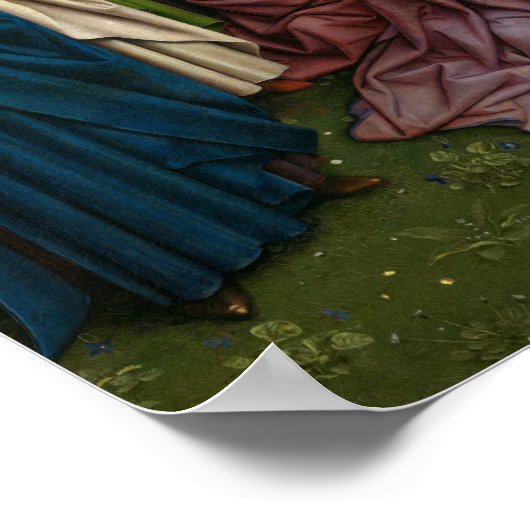 神秘的な子羊の崇拝，ゲントのアルタルピース ポスター (角)