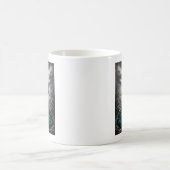 神秘的な孔雀の美 コーヒーマグカップ (中央)