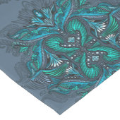 神秘的な孔雀の羽 ショートテーブルランナー (コーナー)