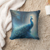 神秘的な孔雀 クッション (ブランケット)