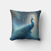 神秘的な孔雀 クッション (正面)