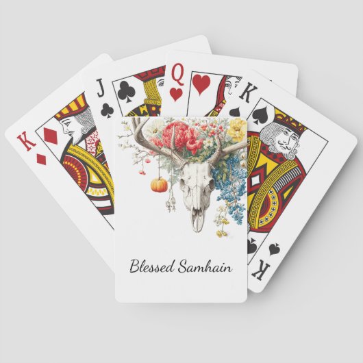 神秘的な季節 | ハロウィンウィッチーデザイン トランプ (裏面)
