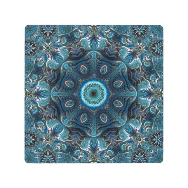 神秘的な宇宙曼荼羅 メタルプリント (正面)