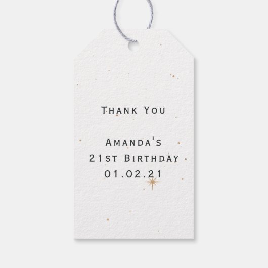 神秘的な宇宙熱帯植物 ギフトタグ (裏面)