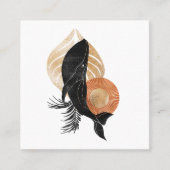 神秘的な宇宙航海のスクエアビジネスカード スクエア名刺 (正面)