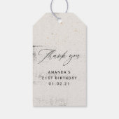 神秘的な宇宙銅と黒 ギフトタグ (裏面)