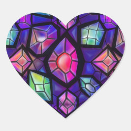 神秘的な宝石 ハートシール