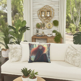 神秘的な小妖精や小人のファンタジー林 クッション