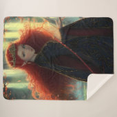 神秘的な小妖精や小人のファンタジー林 シェルパブランケット (正面(横))