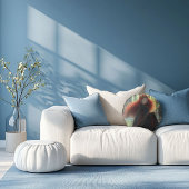 神秘的な小妖精や小人のファンタジー林 ラウンドクッション