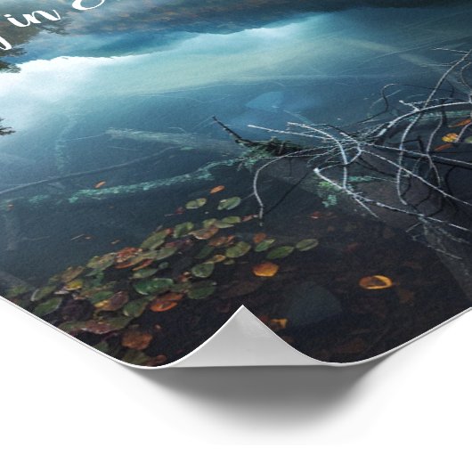 神秘的な山の反射 ポスター (角)