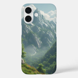 神秘的な山の雄大さ iPhone 16ケース