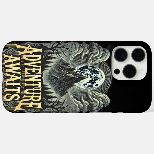 神秘的な山の風景の中で冒険が待ち望み Case-Mate iPhoneケース (裏面 (横))