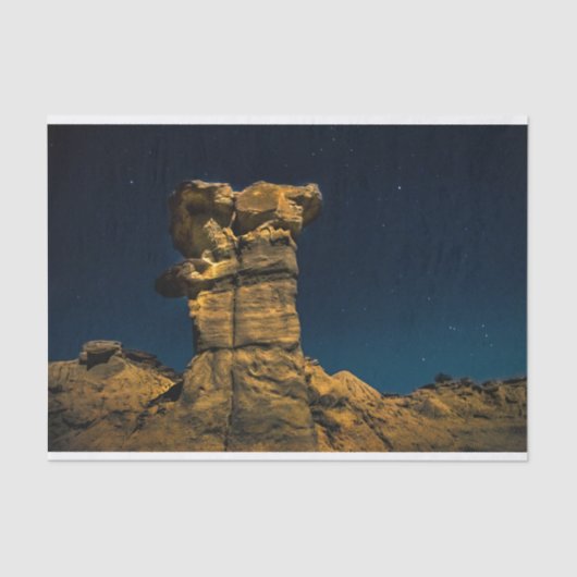 神秘的な山並みイシグアラスト公園，アルゼンチン 薄葉紙 (正面)