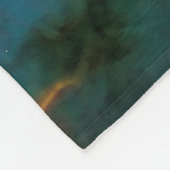 神秘的な山、カリーナの星雲の宇宙の写真 フリースブランケット (角)