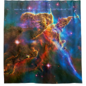 神秘的な山、スターシャインでのショーアリング シャワーカーテン (正面)