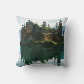 神秘的な島と修道院の芸術 クッション (正面)